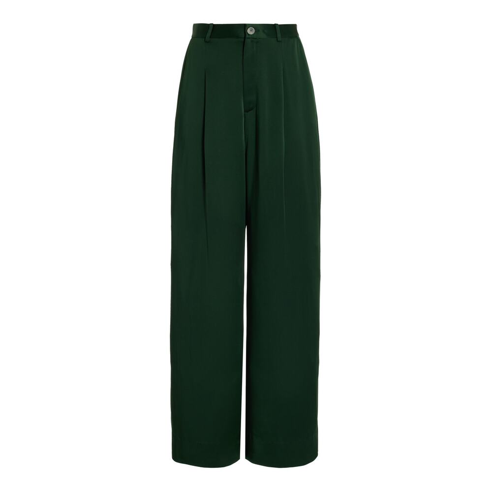 Lapointe Satin Green Wide Leg Pants Size 0 US